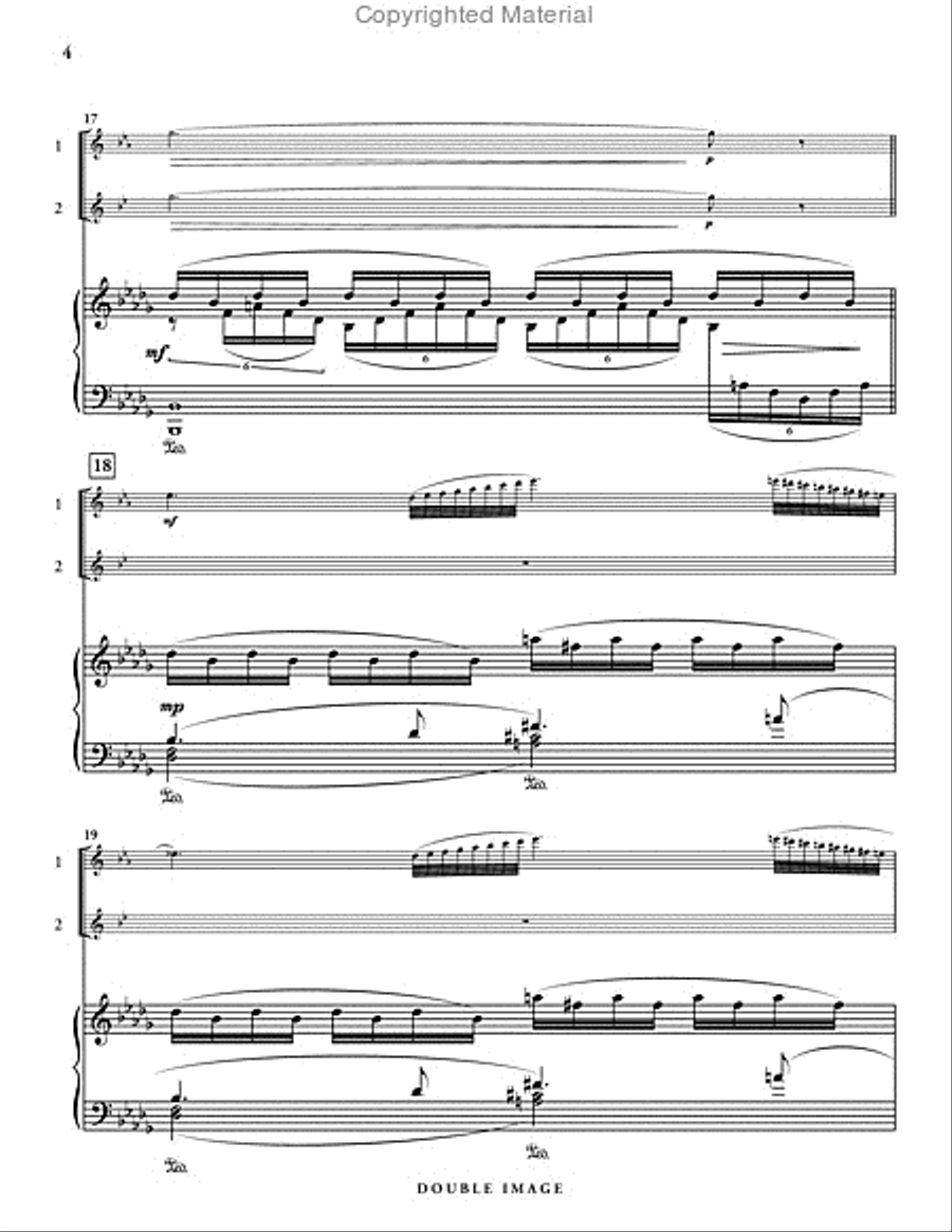Double Image (piano reduction) Saxophone Duet scores gallery preview page 5