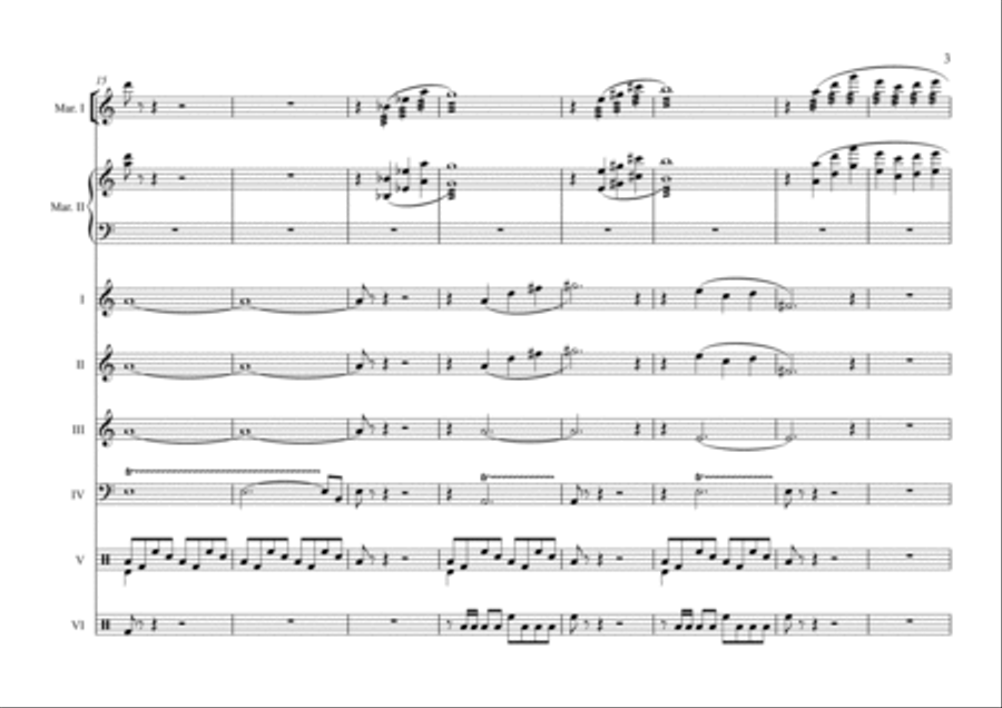 ARIRANG FANTASY for 2 Marimbas & 6 Percussionists Chamber Music scores gallery preview page 3