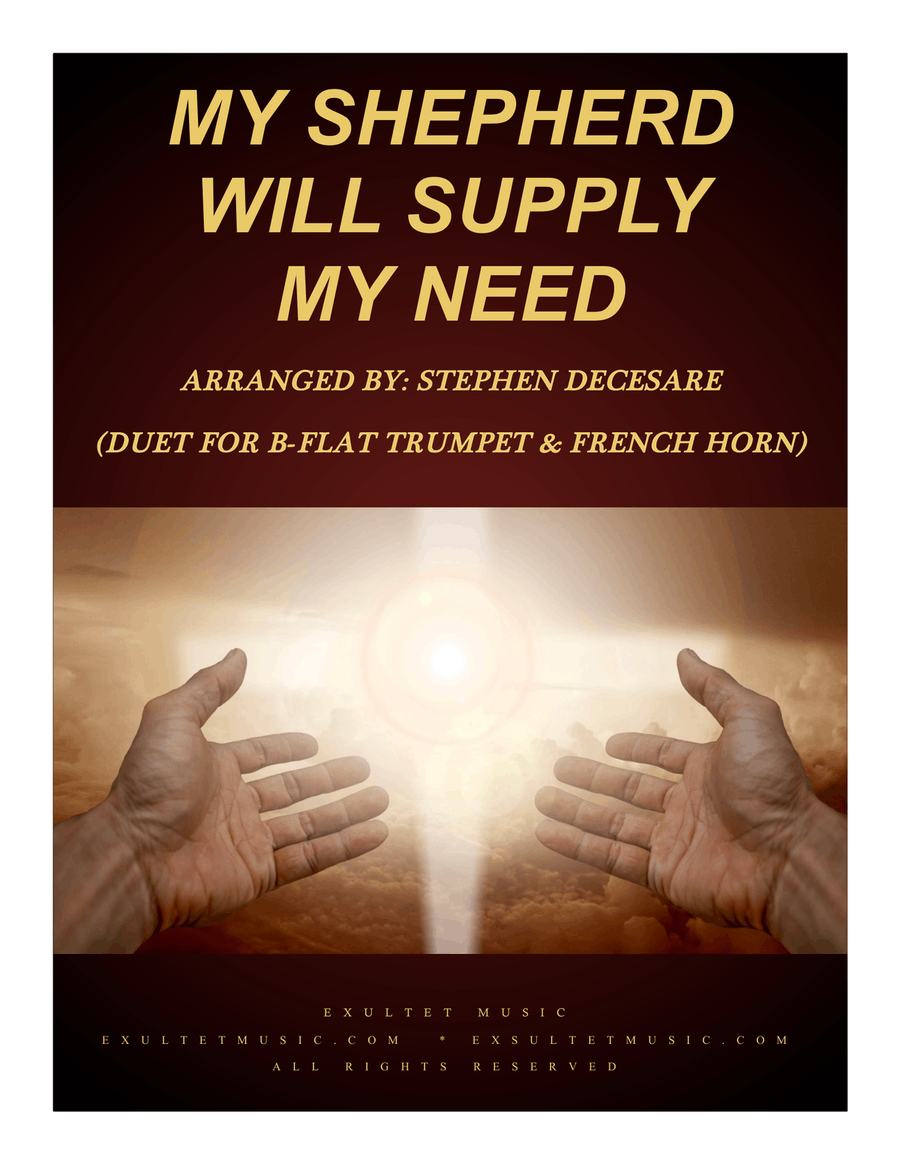 My Shepherd Will Supply My Need (Duet for Bb-Trumpet and French Horn) Brass Duet scores gallery preview page 1