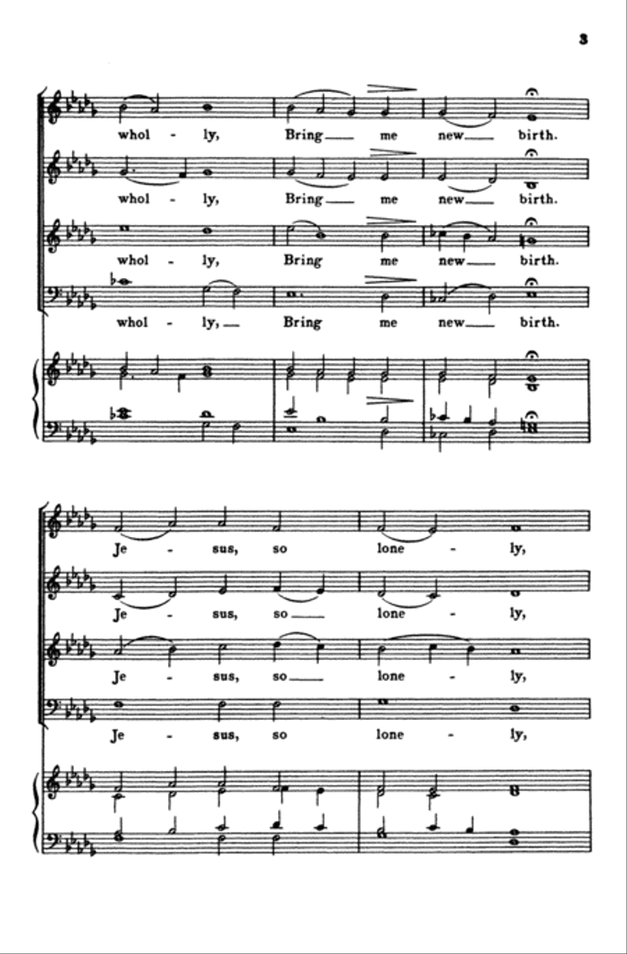 Jesus, So Lowly 4-Part scores gallery preview page 3