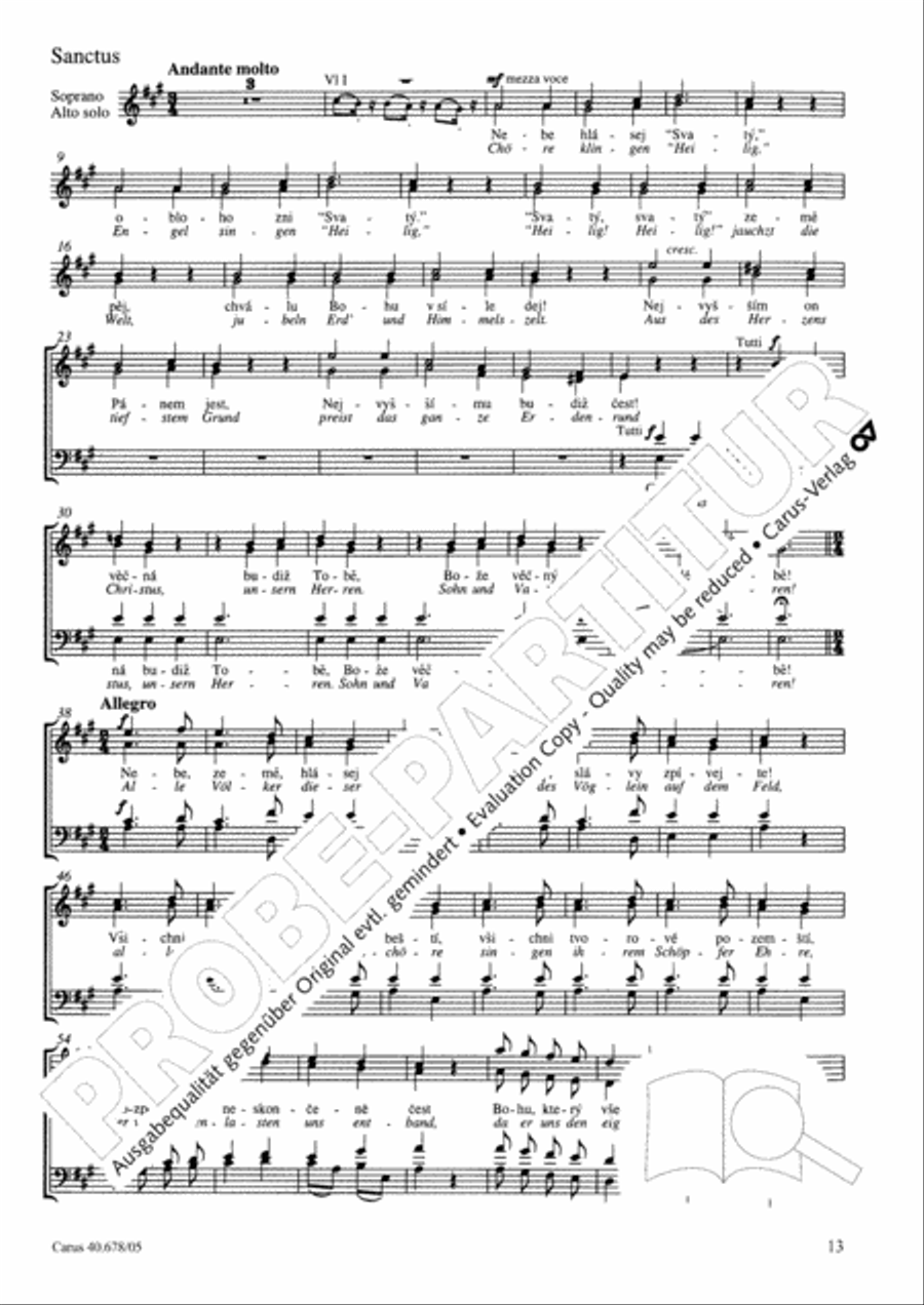 Missa pastoralis bohemica 4-Part scores gallery preview page 14