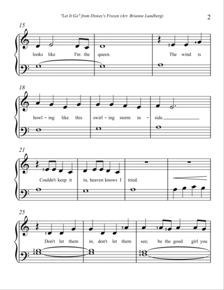Let It Go Easy Piano scores gallery preview page 3