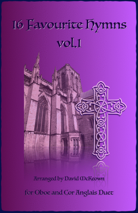 Book cover for 16 Favourite Hymns Vol.1 for Oboe and Cor Anglais (or English Horn) Duet