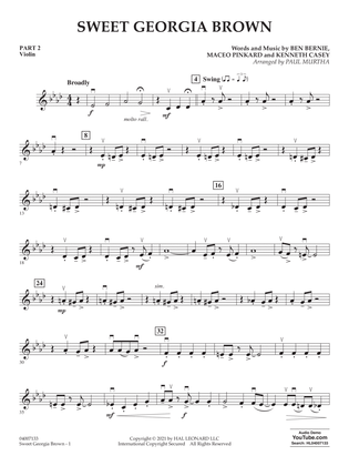 Sweet Georgia Brown (arr. Paul Murtha) - Pt.2 - Violin