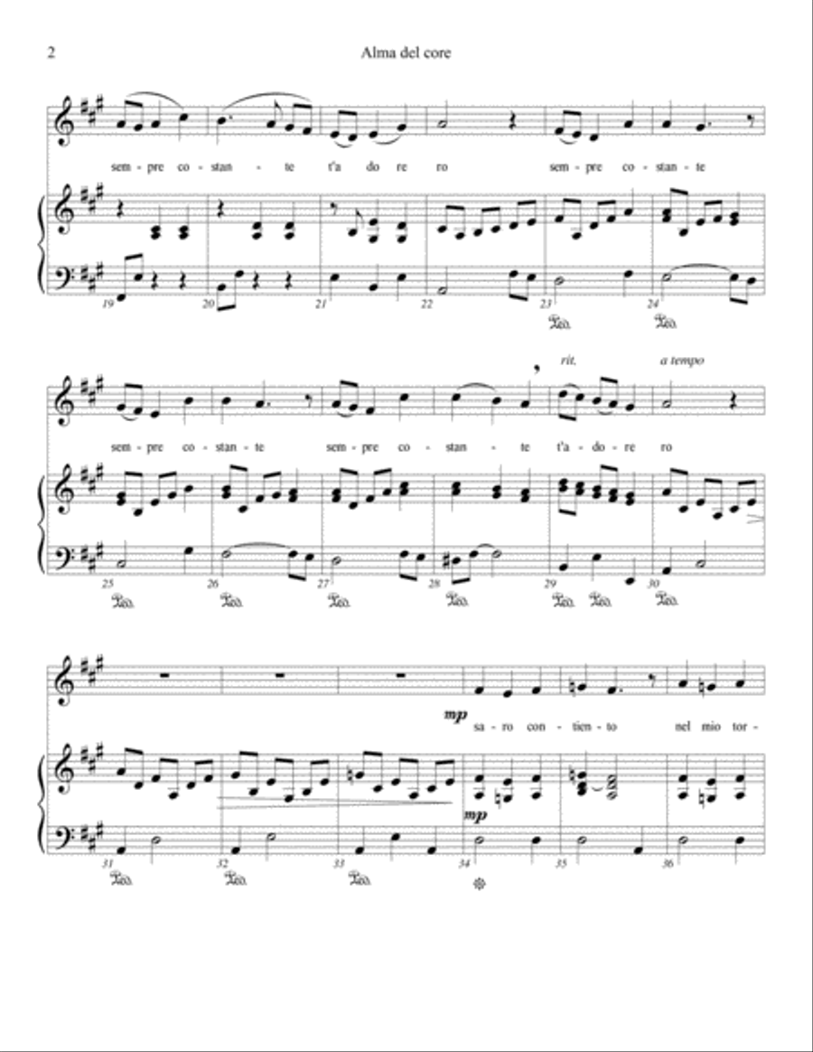 Alma del core (in Ab Bb + C) accompaniment S0.1195583 Voice Solo scores gallery preview page 2