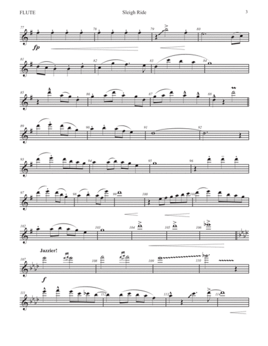 Sleigh Ride - Flute Solo with Piano image number null