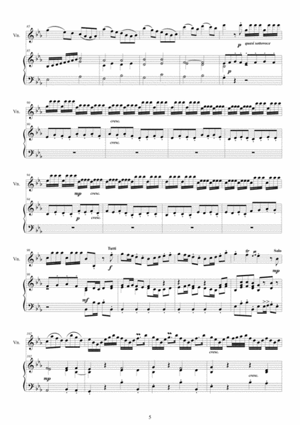 Vivaldi - Violin Concerto No.2 in E flat major RV 259 Op.6 for Violin and Piano image number null