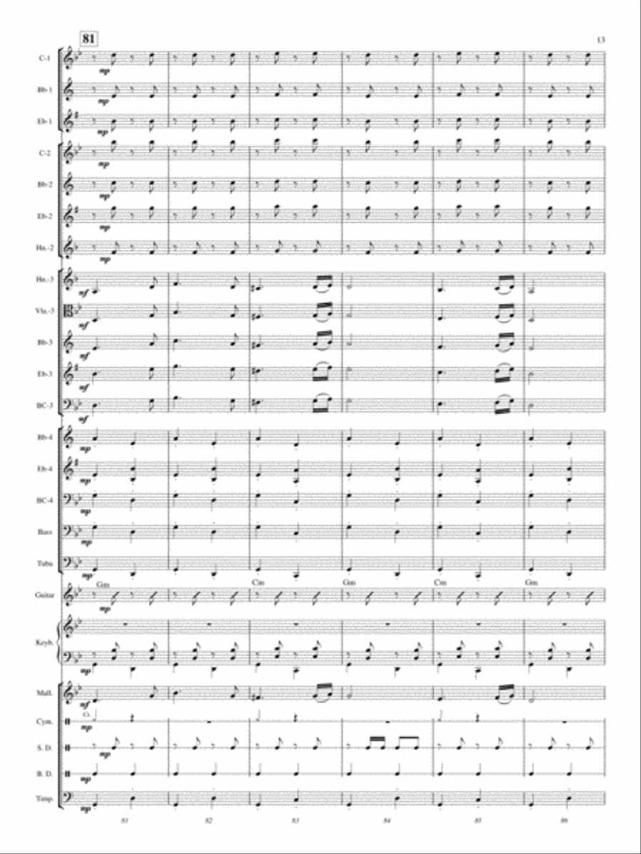 Hungarian Dance No. 5 Concert Band scores gallery preview page 12