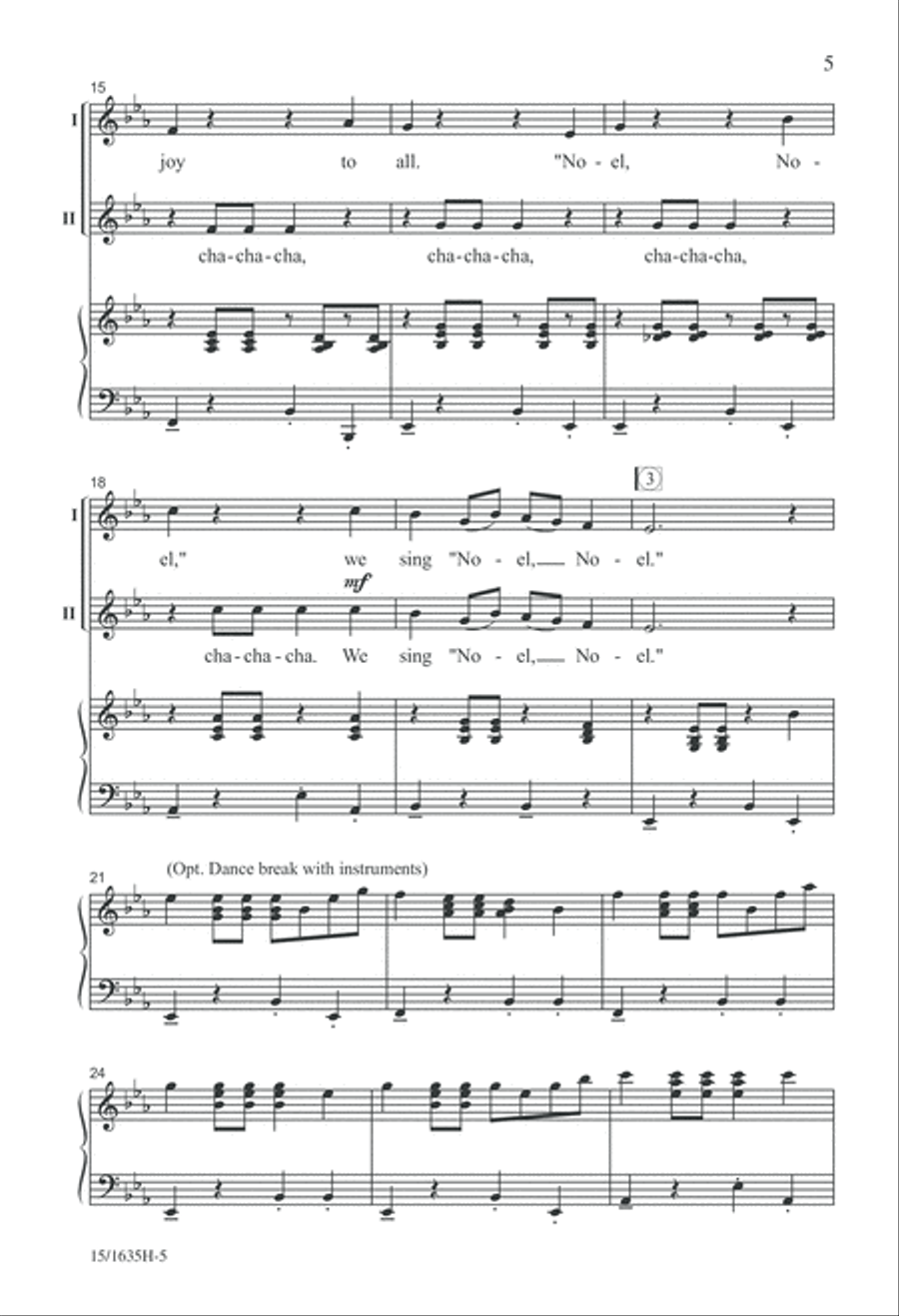 The Noel Cha-Cha The Noel Cha-Cha 2-Part scores gallery preview page 5