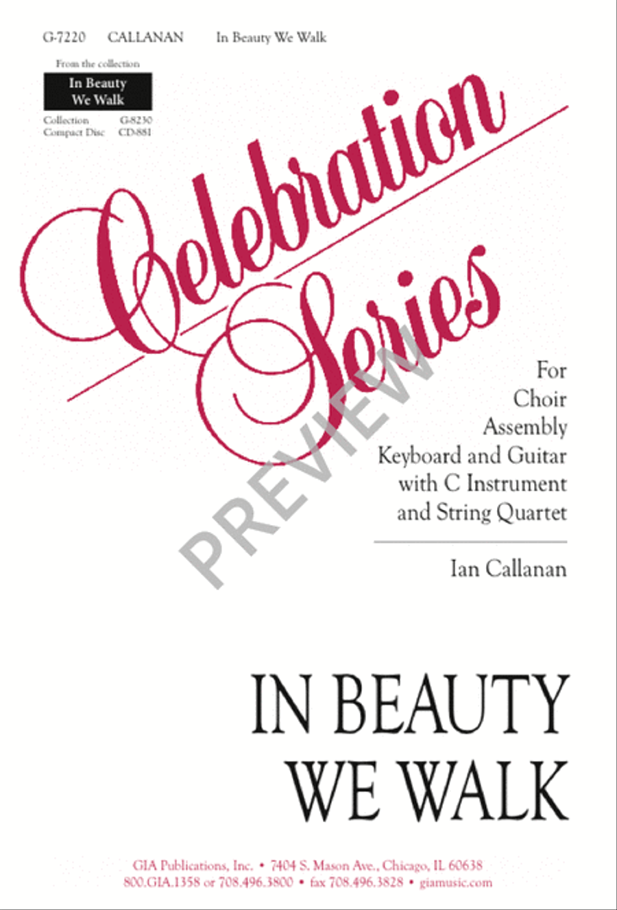 In Beauty We Walk 4-Part scores gallery preview page 1