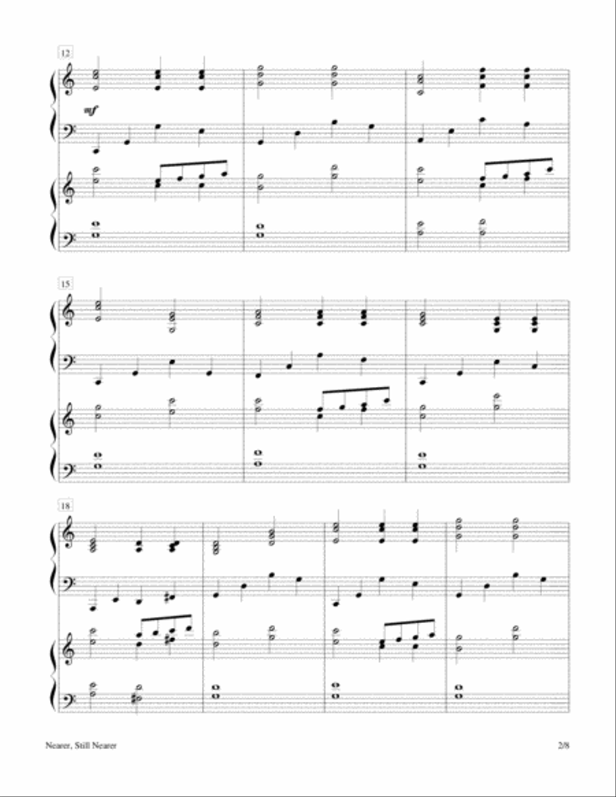 Nearer, Still Nearer (Keyboard Duet - 2 Pianos, 4 Hands) 2 Pianos, 4-Hands scores gallery preview page 2
