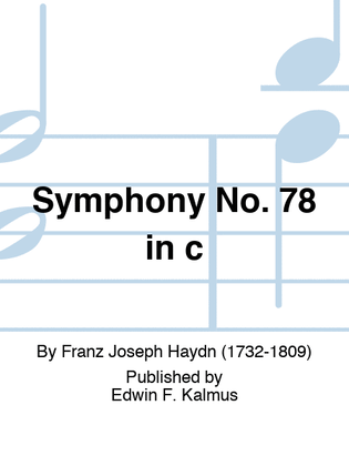 Book cover for Symphony No. 78 in c