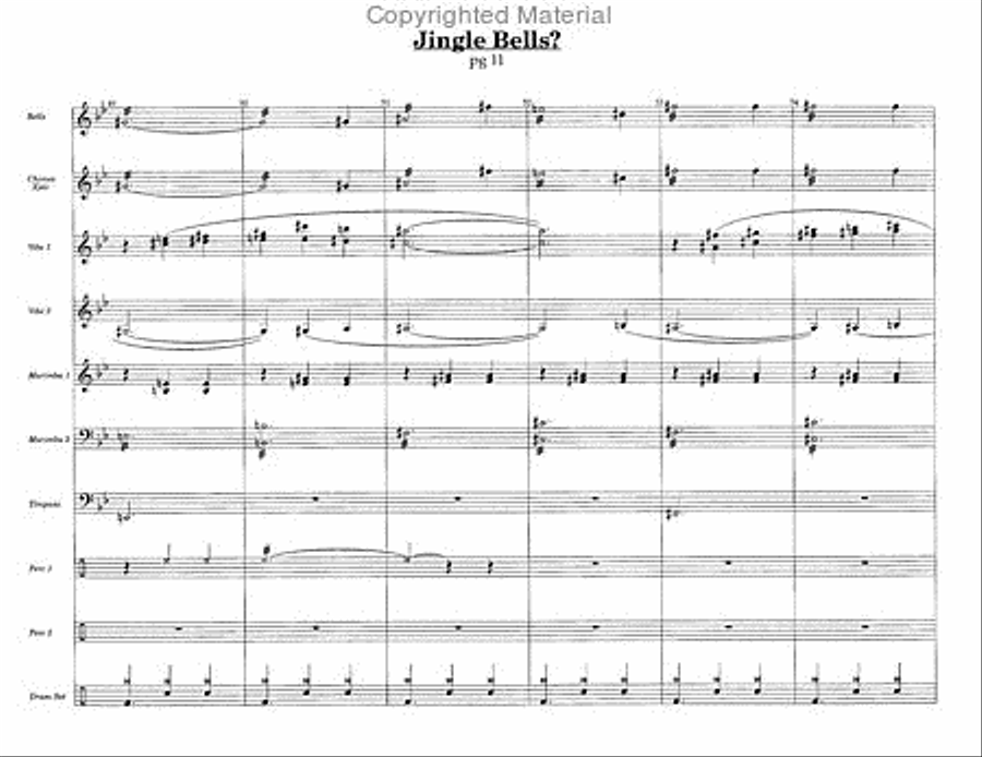 Jingle Bells? Jingle Bells? Percussion Ensemble scores gallery preview page 4