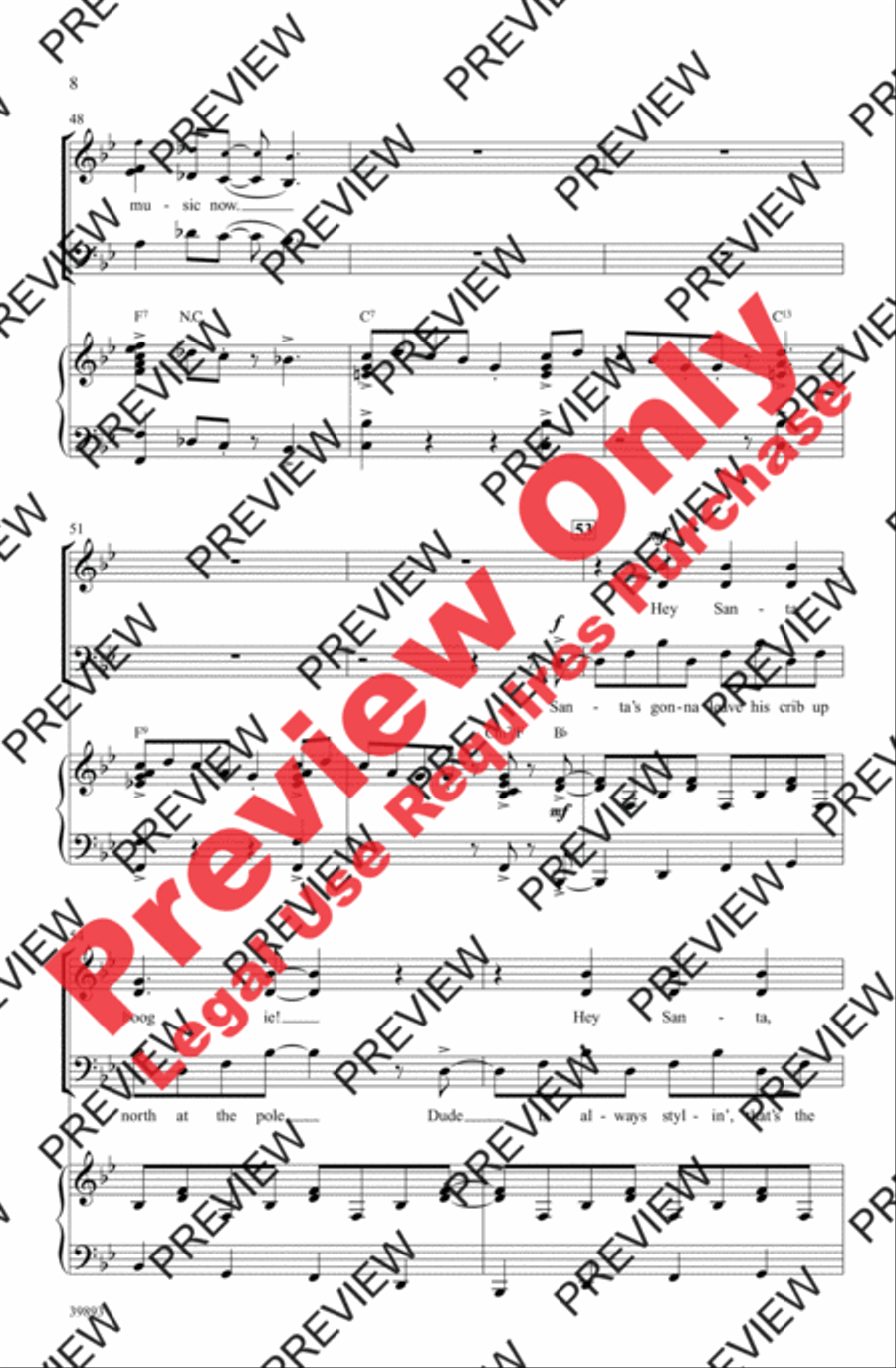 Gettin' in the Mood (for Christmas) 3-Part scores gallery preview page 8
