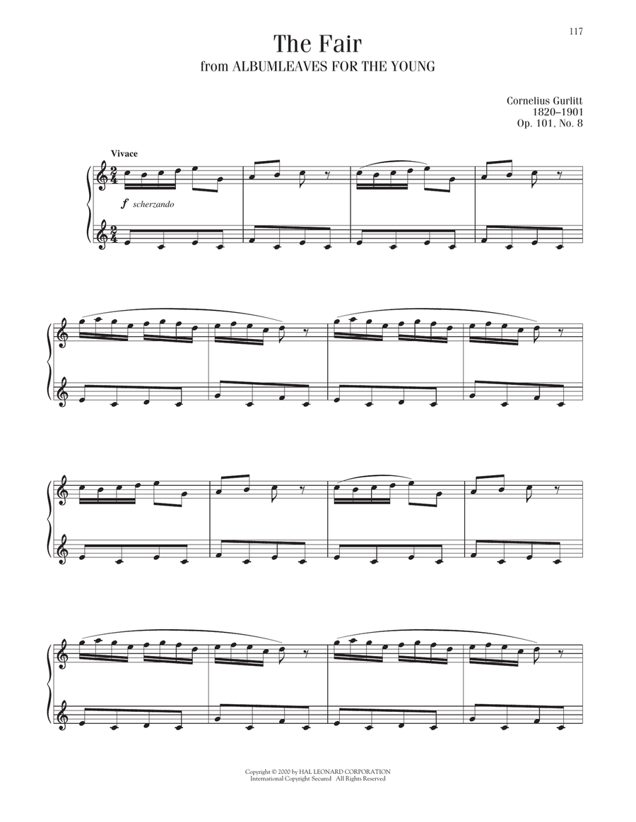 The Fair, Op. 101, No. 8 Piano Solo scores gallery preview page 1
