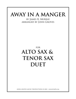 Book cover for Away In A Manger - Alto Sax & Tenor Sax Duet