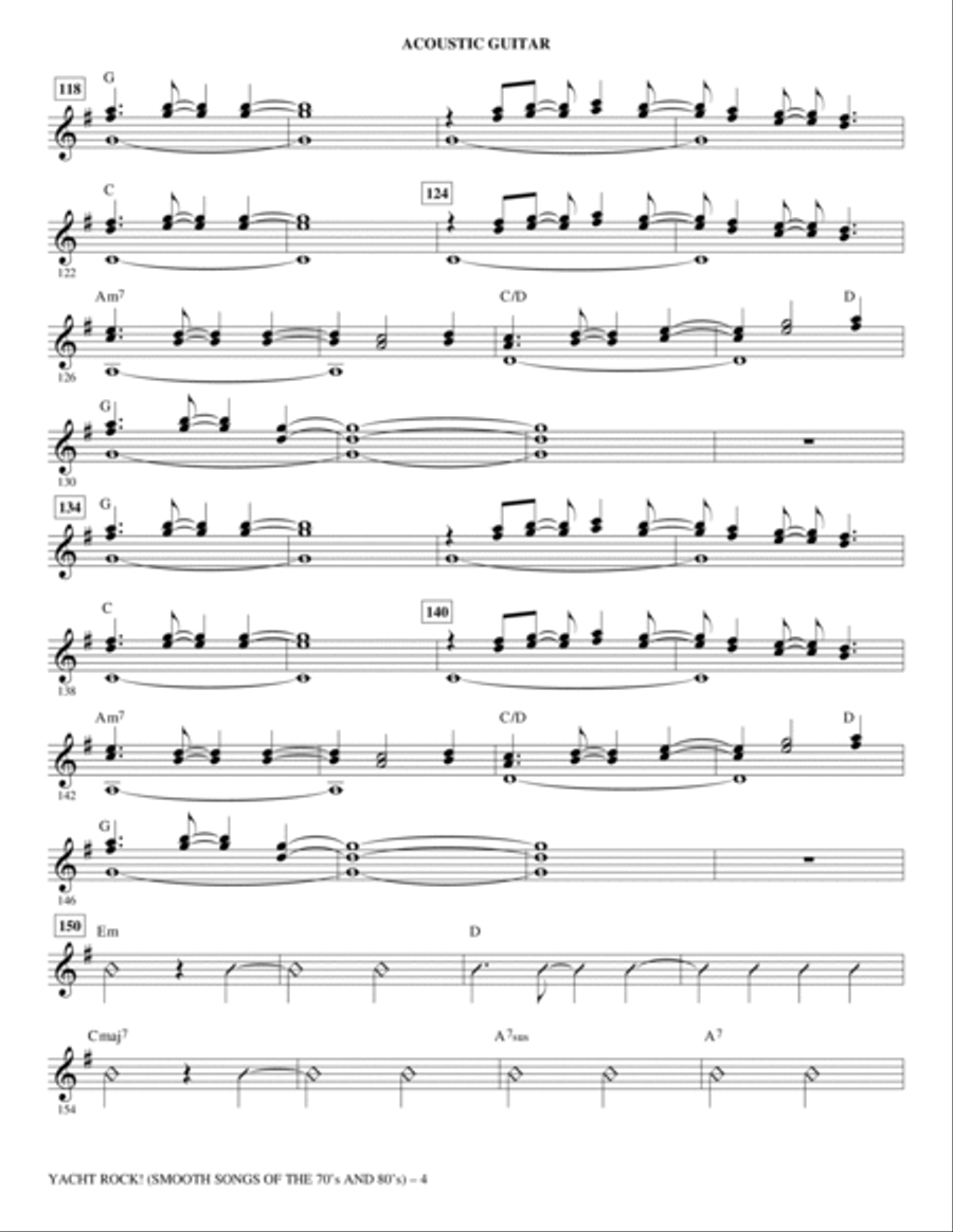 Yacht Rock! (Smooth Songs of the '70s and '80s) - Acoustic Guitar Choir scores gallery preview page 4