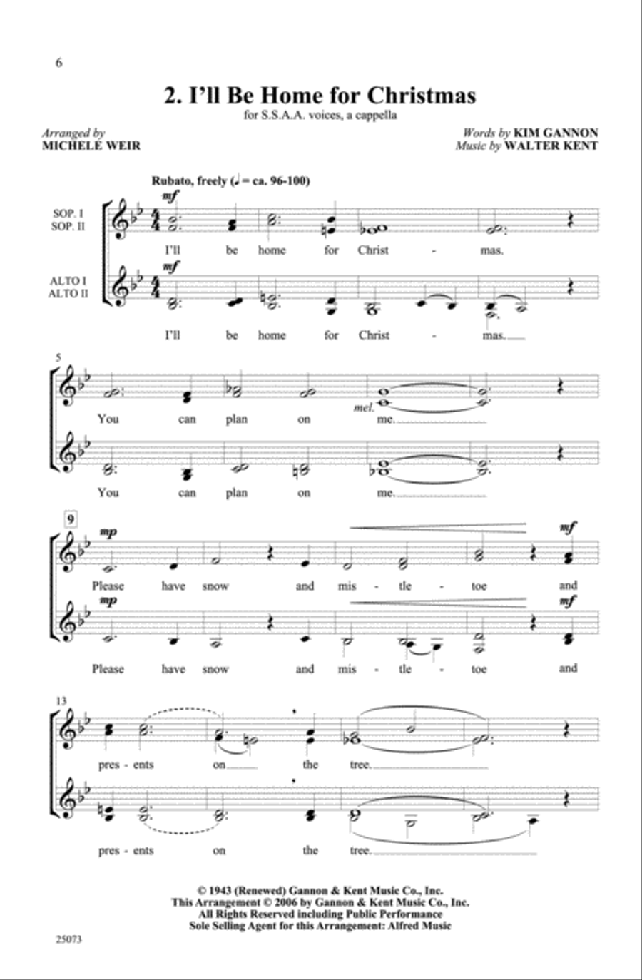 A Holiday Jazz Trio SSAA scores gallery preview page 3