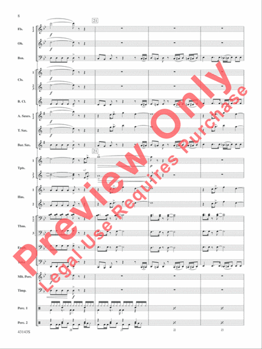 Rocky on Broadway Rocky on Broadway Concert Band scores gallery preview page 9