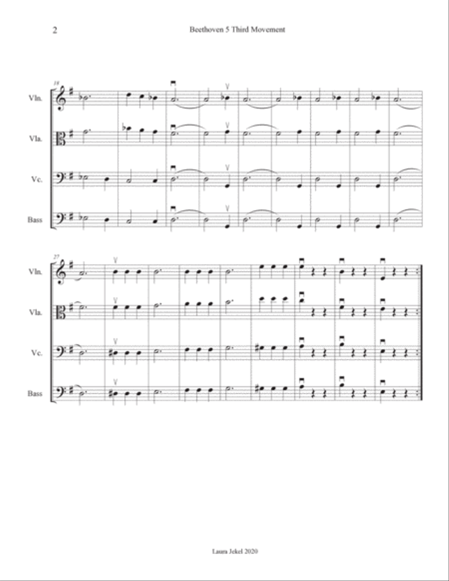 10 Arrangements of Classical Favorites for Beginner String Orchestra String Orchestra scores gallery preview page 3