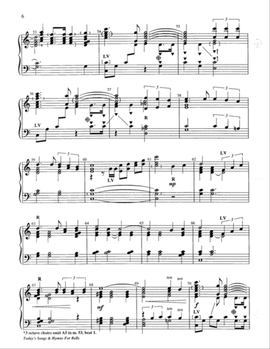 Today's Songs and Hymns for Bells 3-Octaves scores gallery preview page 6