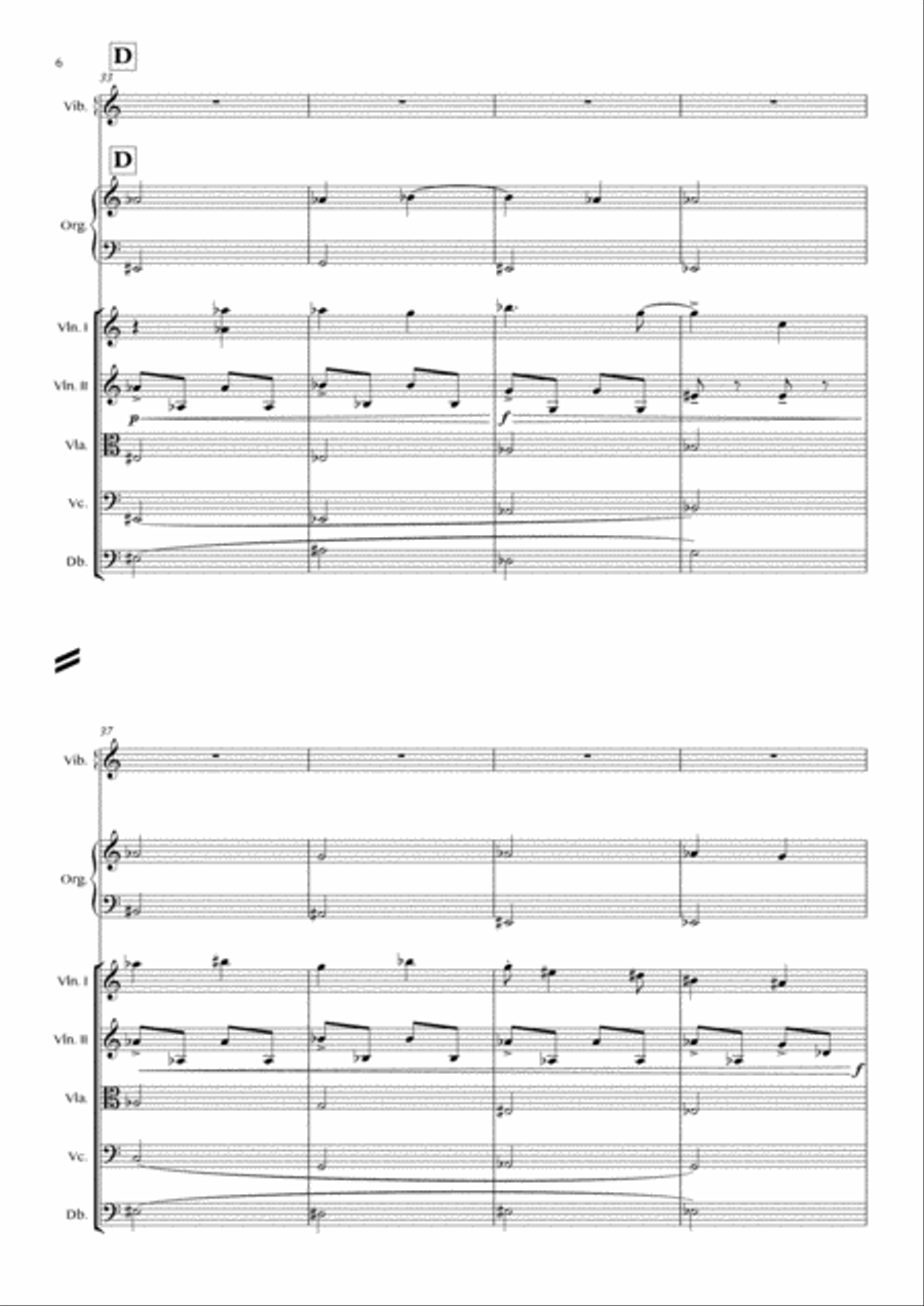 Strengur, filabein og malmur String Orchestra scores gallery preview page 6