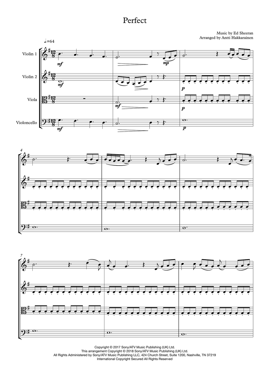 Perfect String Quartet scores gallery preview page 2