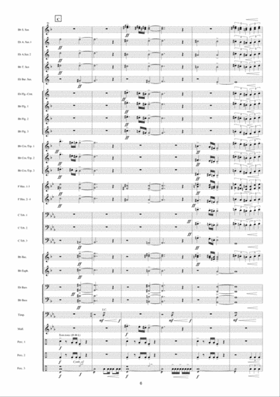 Back To The Future Fanfare Band scores gallery preview page 7