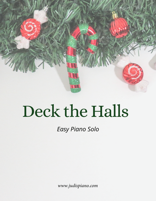 Book cover for Deck the Halls - Easy Piano Solo