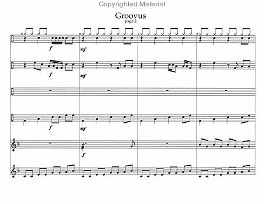 Groovus Groovus Percussion Ensemble scores gallery preview page 4