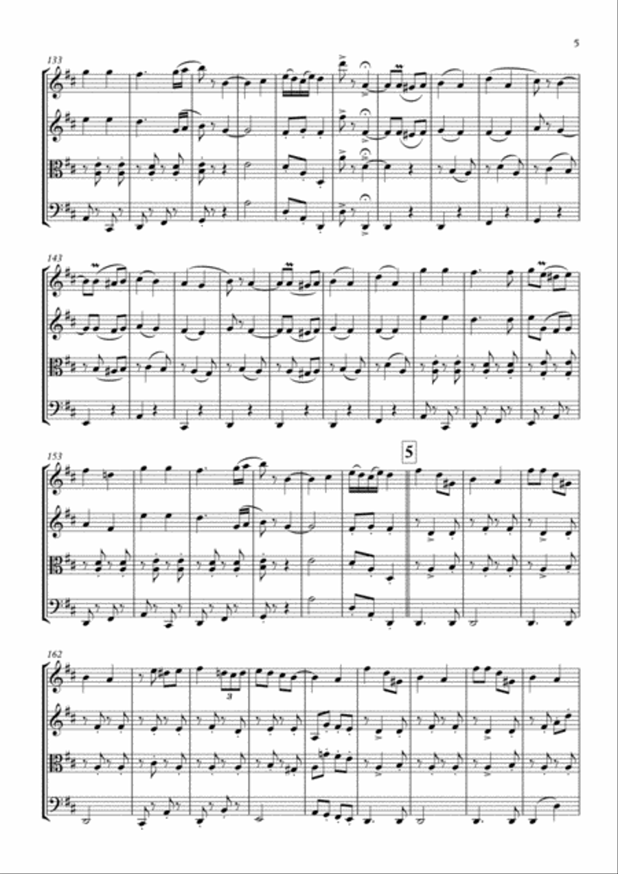 Hungarian Dances №6-10 Hungarian Dances №6-10 String Quartet scores gallery preview page 6