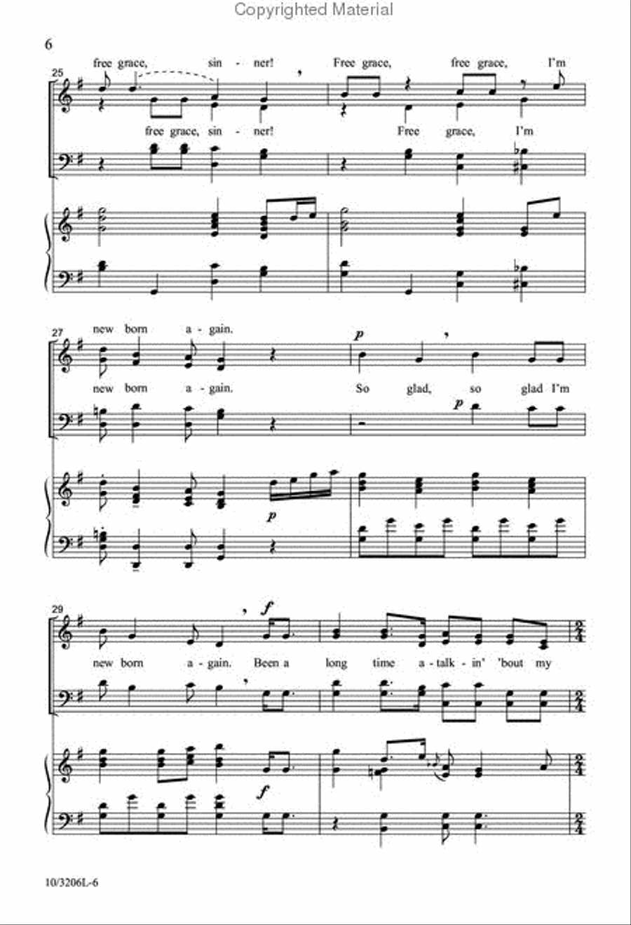 New Born Again 4-Part scores gallery preview page 6