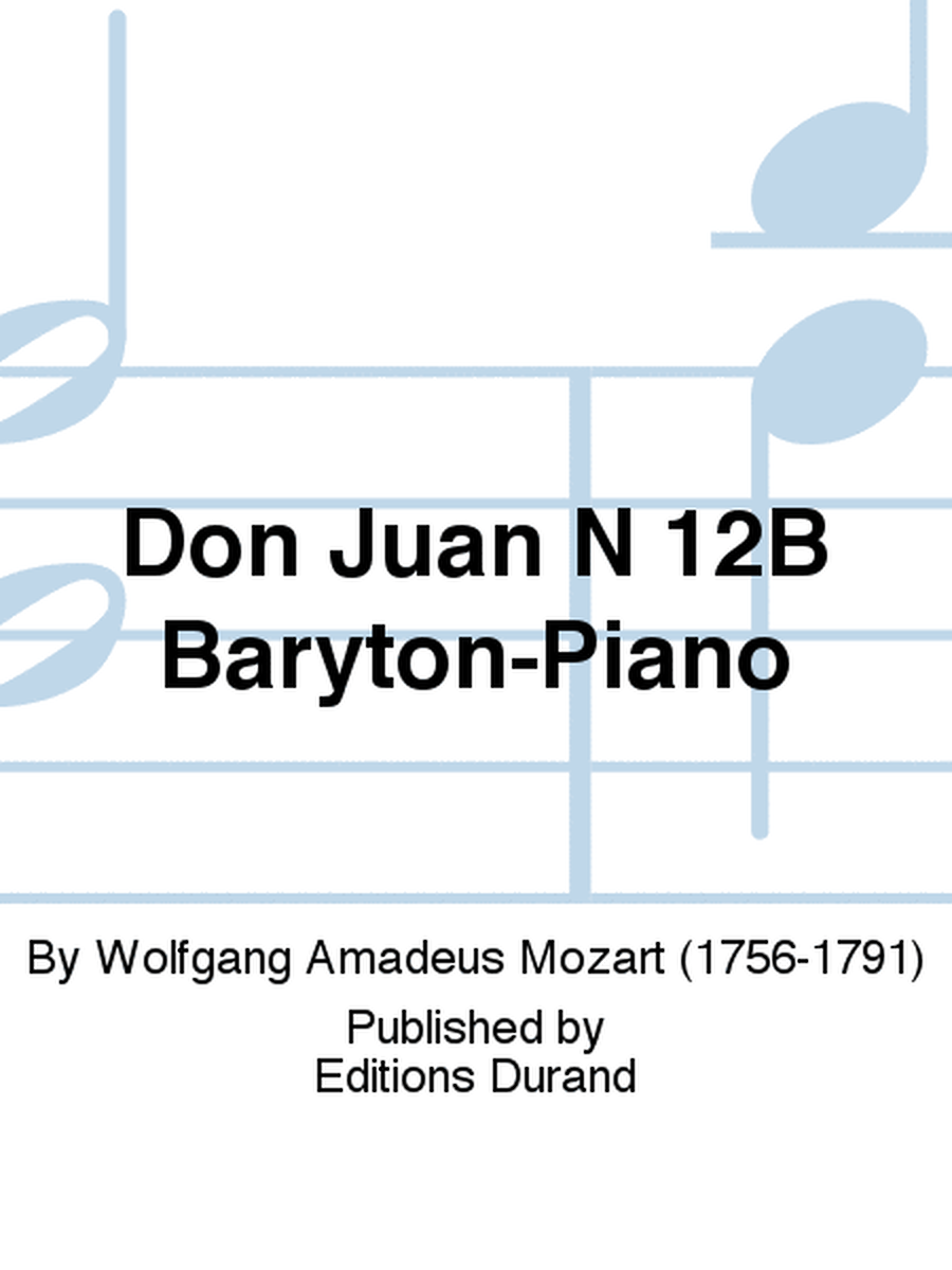 Don Juan N 12B Baryton-Piano