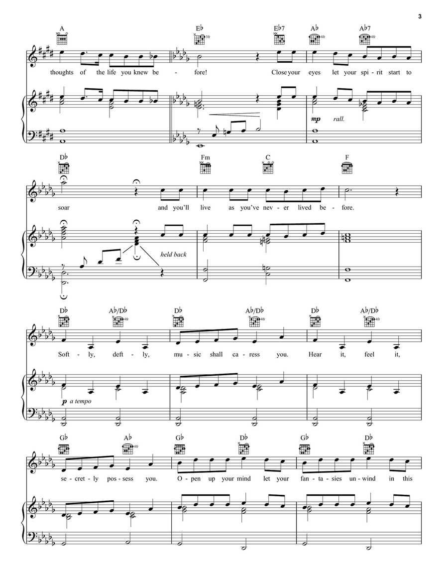 The Music Of The Night Guitar scores gallery preview page 3