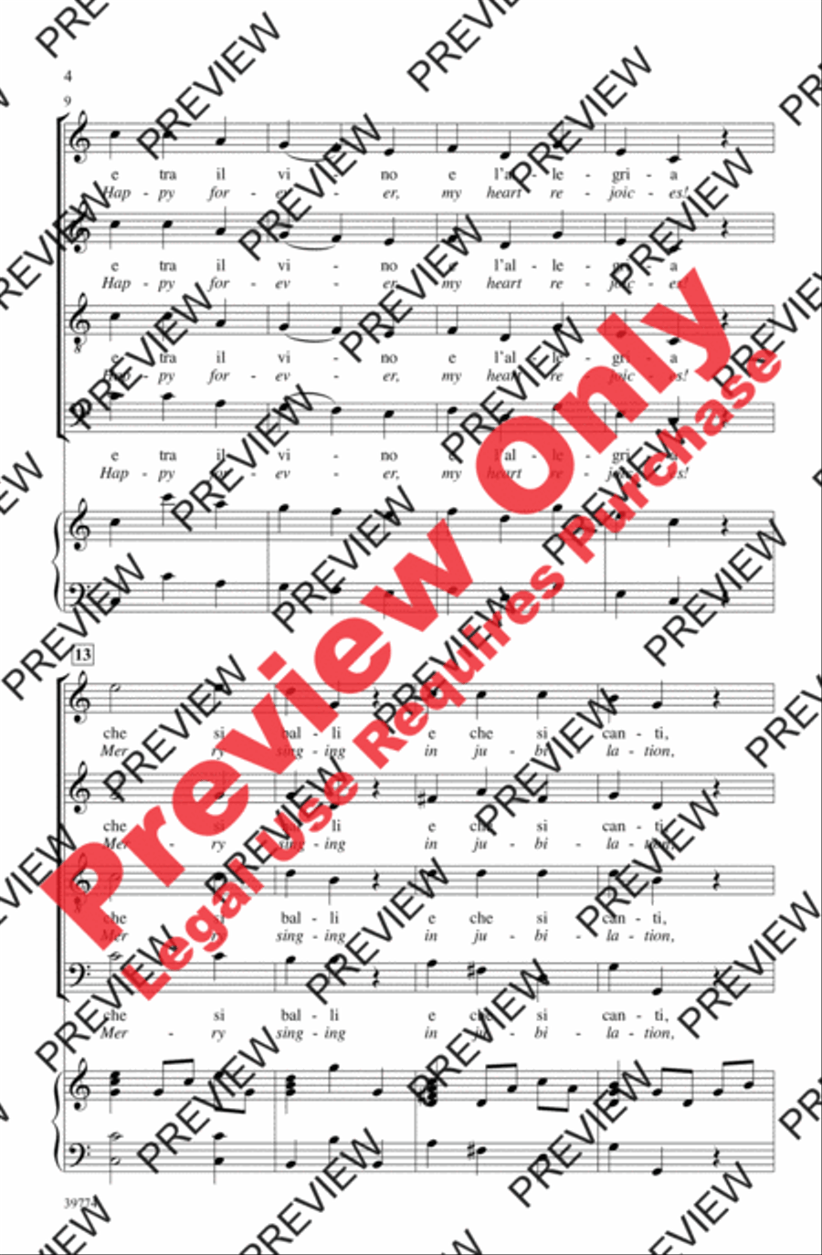 Viva Amore 4-Part scores gallery preview page 3