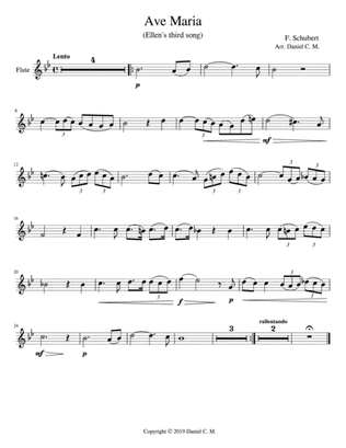 Ave Maria for flute and piano (simplified)