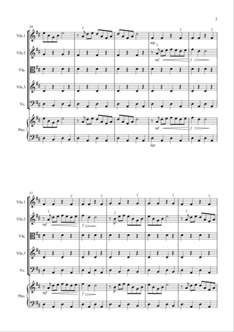 1812 Overture for String Quartet String Quartet scores gallery preview page 3