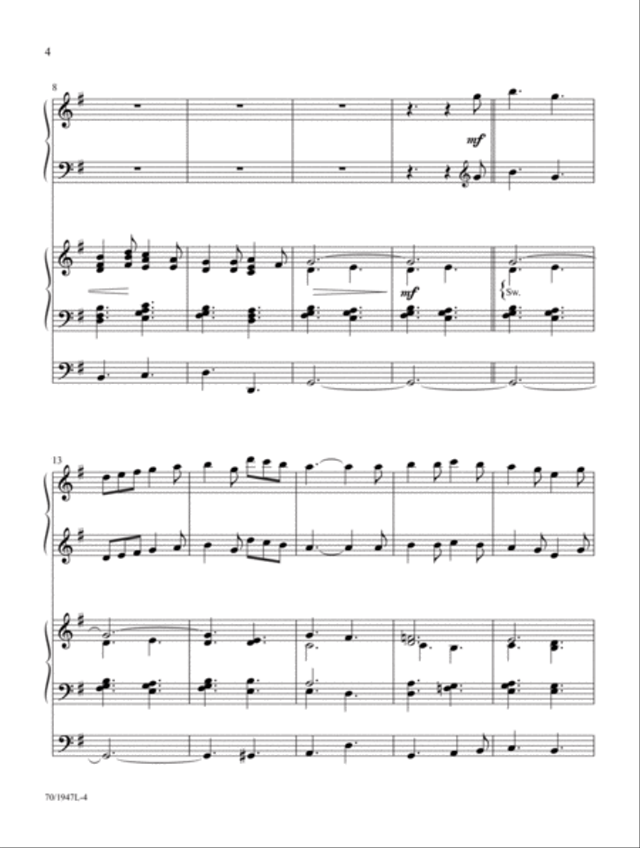 Begin the Song of Praise! Organ scores gallery preview page 3