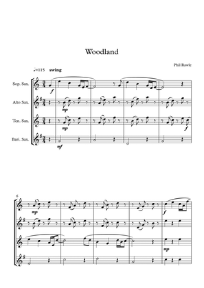 Book cover for Woodland - Saxophone Quartet