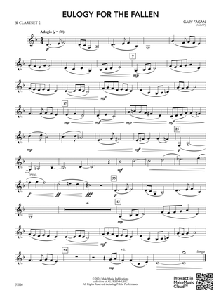 Eulogy for the Fallen: 2nd B-flat Clarinet