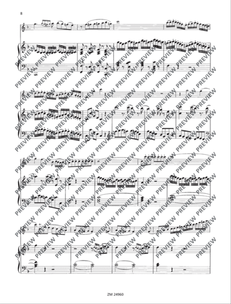 Sonata F major KV 376 (374d) Flute Solo scores gallery preview page 9