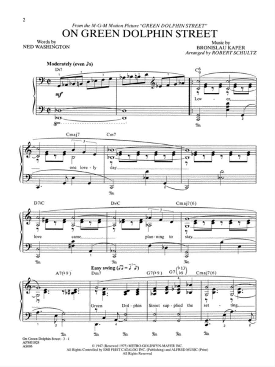 On Green Dolphin Street Plus 12 Jazz Classics for Piano Piano Solo scores gallery preview page 3