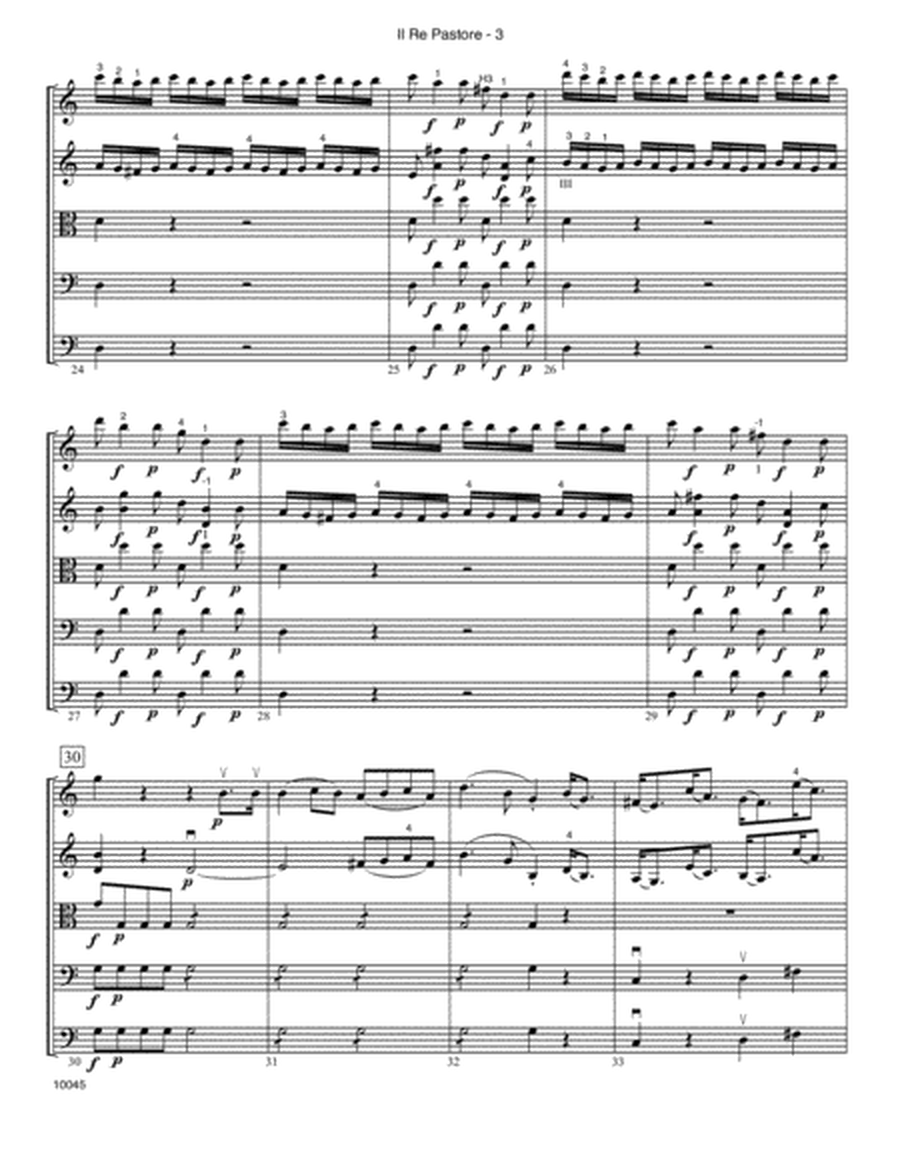 Il Re Pastore (Overture from The Shepherd King, K. 208) - Full Score