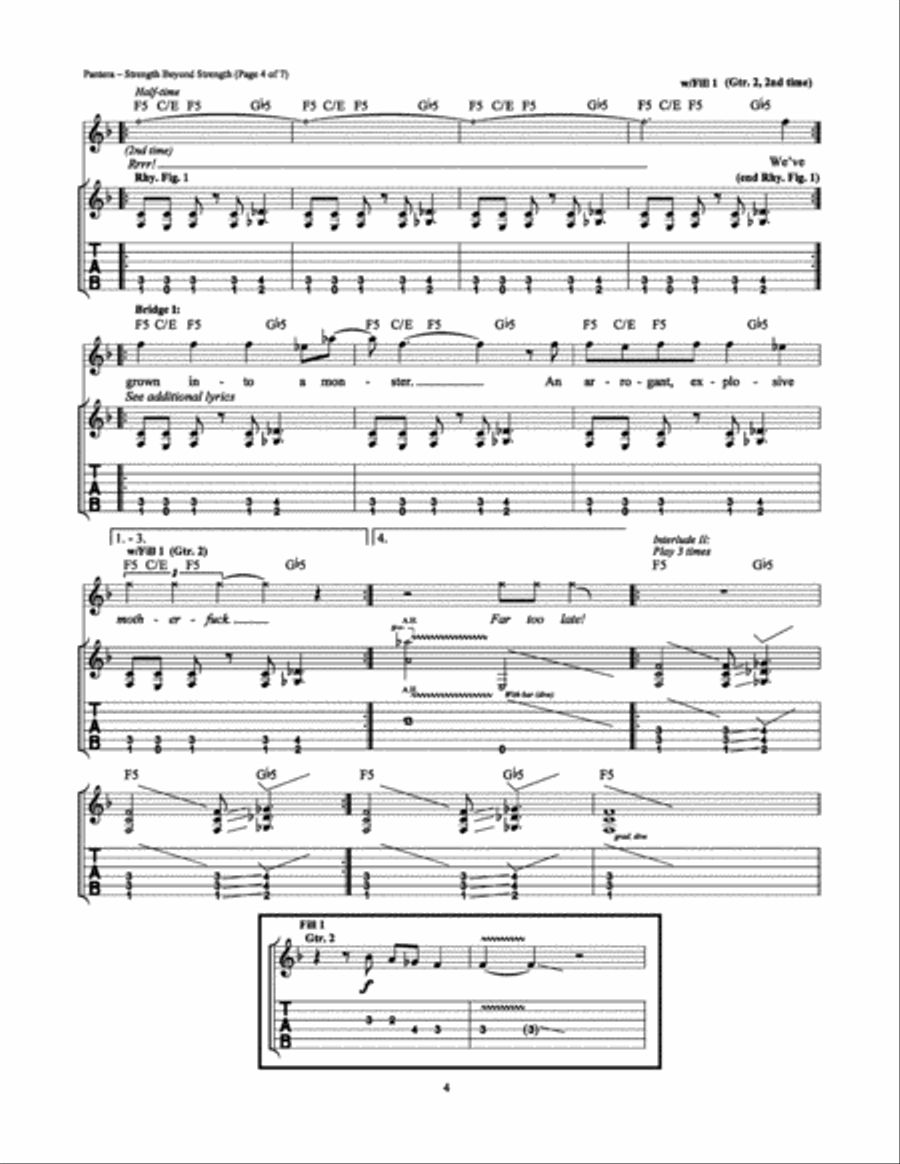 Strength Beyond Strength Electric Guitar scores gallery preview page 4