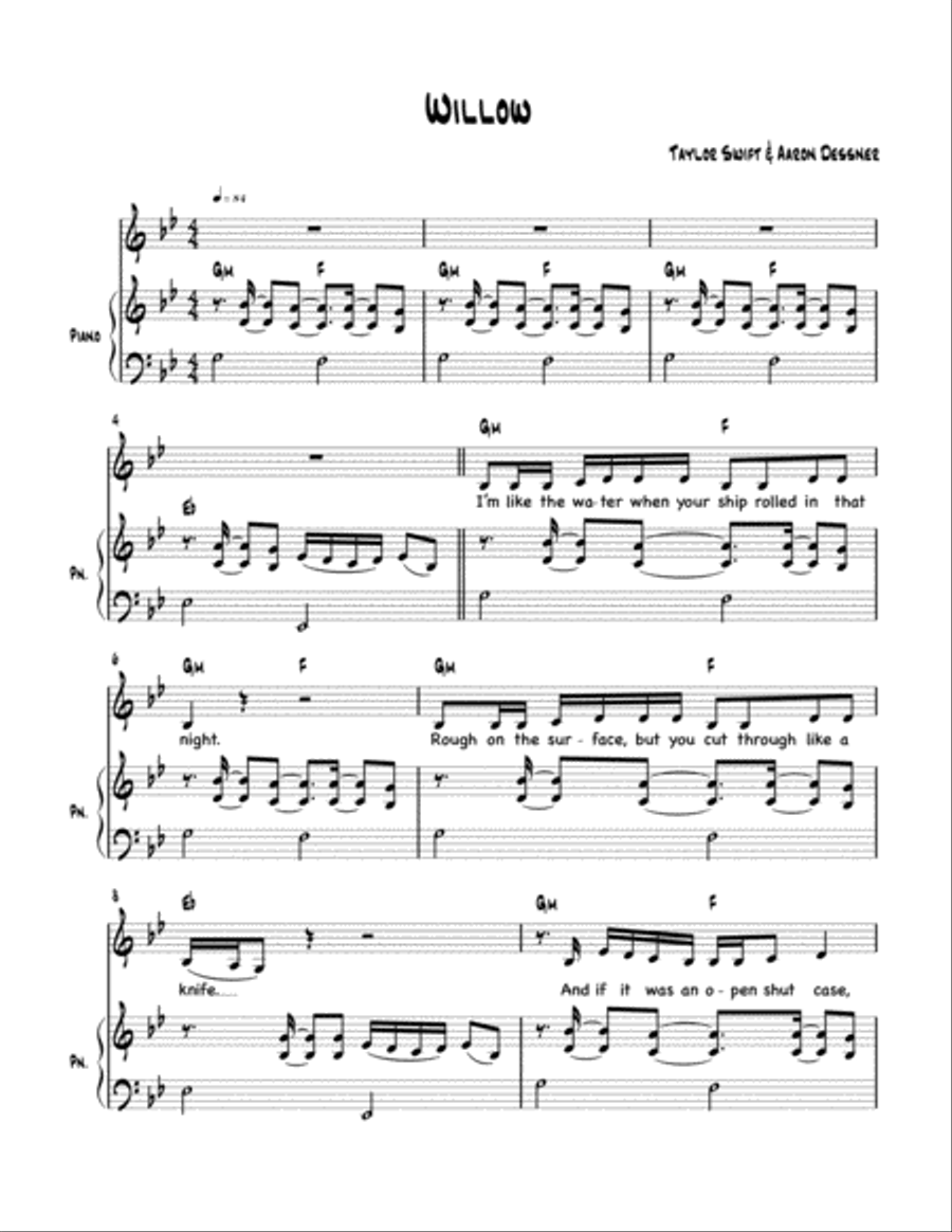 Willow Voice scores gallery preview page 1