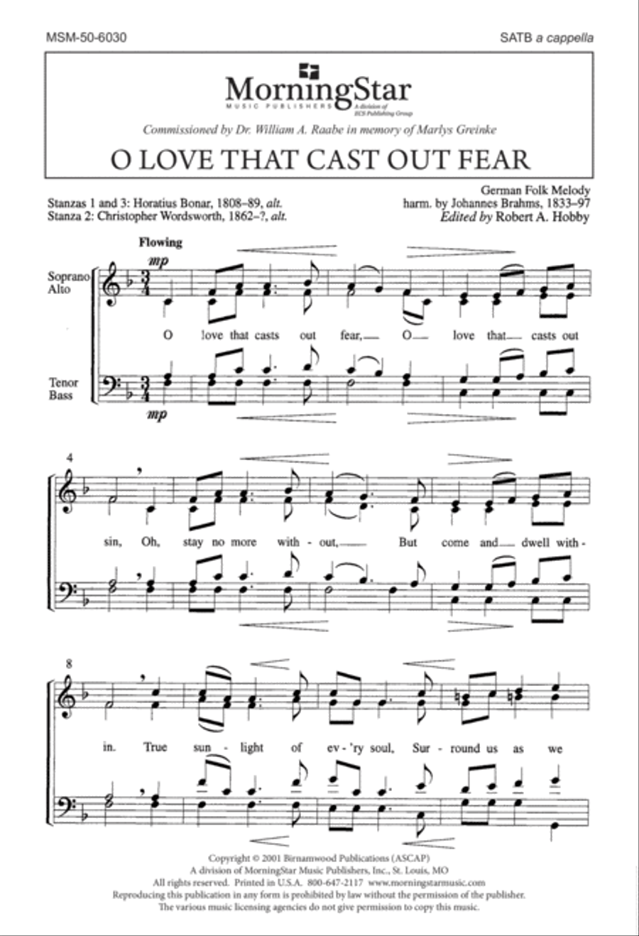O Love that Casts out Fear 4-Part scores gallery preview page 2