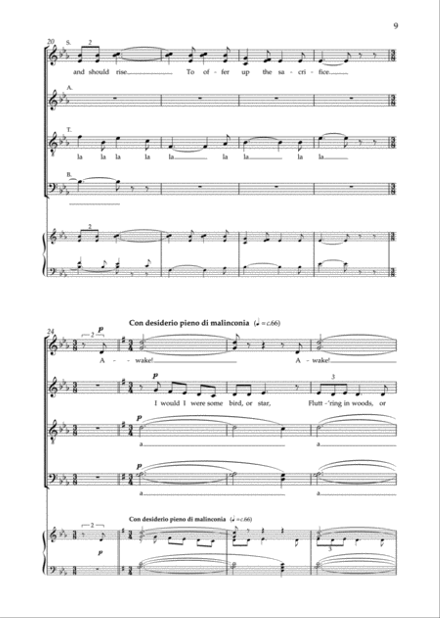 Morning Song for the Christ Child / The Birthday of Thy King 4-Part scores gallery preview page 9