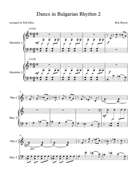 Bartok - Dance in Bulgarian Rhythm - No. 2 image number null