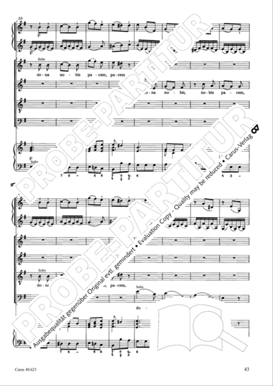 Missa brevis in G major Missa brevis in G major 4-Part scores gallery preview page 44