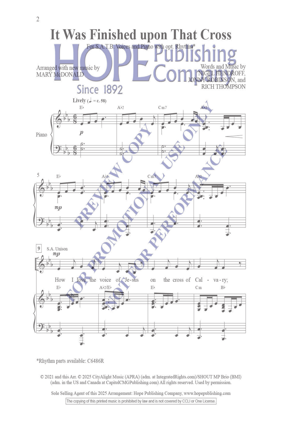 It Was Finished upon That Cross Choir scores gallery preview page 3